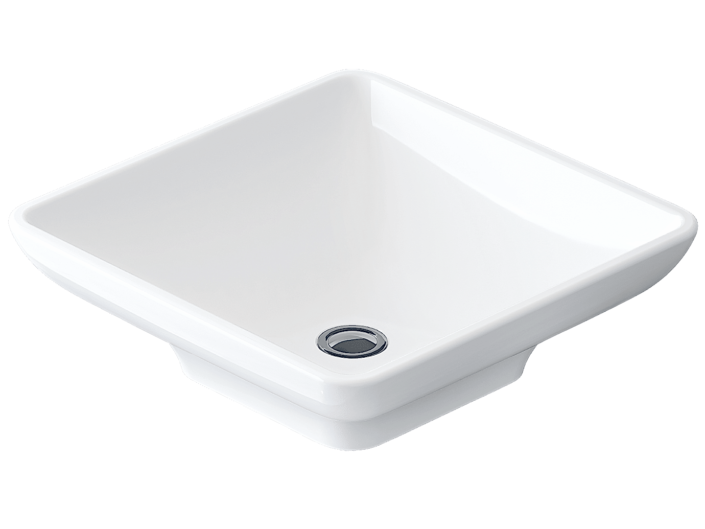 Kare Tezgah Üstü Lavabo Deliksiz